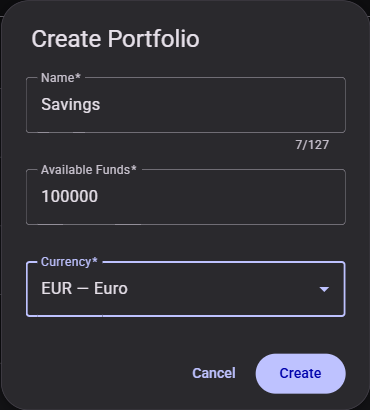 Creating a portfolio